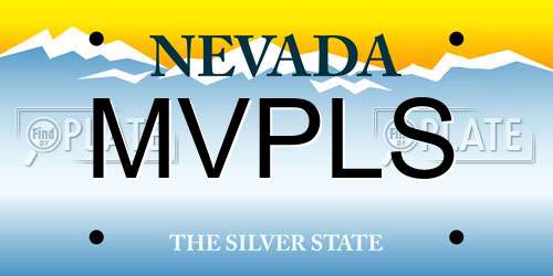 MVPLS Nevada License Plate