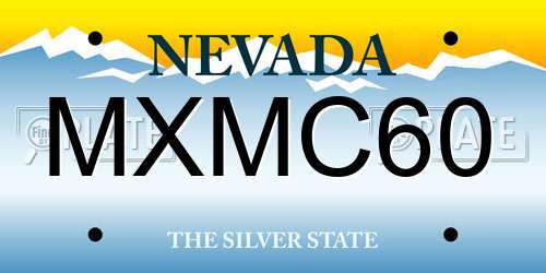 MXMC60 Nevada License Plate