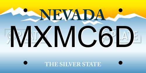 MXMC6D Nevada License Plate