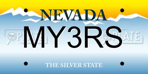 MY3RS Nevada License Plate