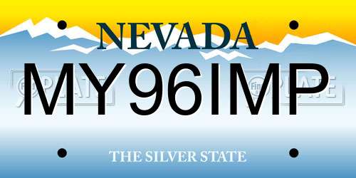 MY96IMP Nevada License Plate