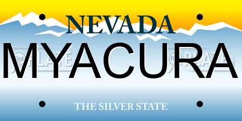 MYACURA Nevada License Plate