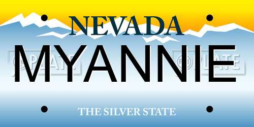 MYANNIE Nevada License Plate