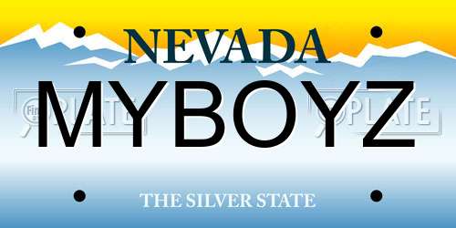 MYBOYZ Nevada License Plate