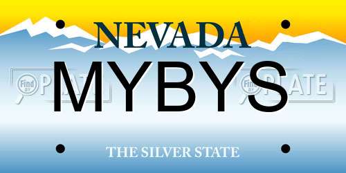 MYBYS Nevada License Plate