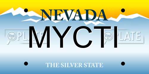MYCTI Nevada License Plate