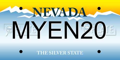 MYEN20 Nevada License Plate