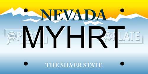 MYHRT Nevada License Plate