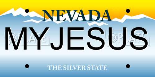 MYJESUS Nevada License Plate