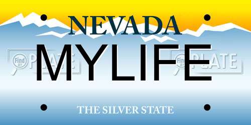 MYLIFE Nevada License Plate