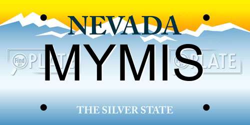MYMIS Nevada License Plate