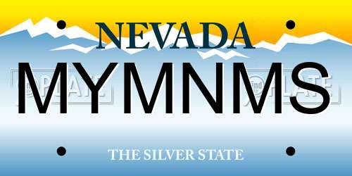 MYMNMS Nevada License Plate