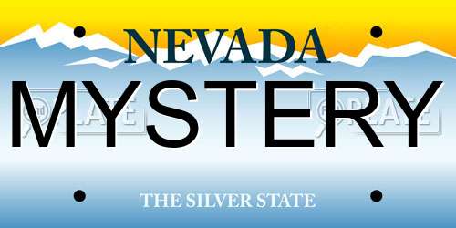 MYSTERY Nevada License Plate