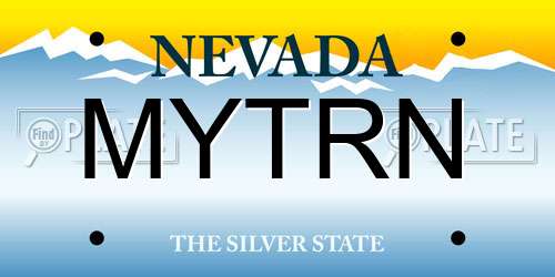 MYTRN Nevada License Plate