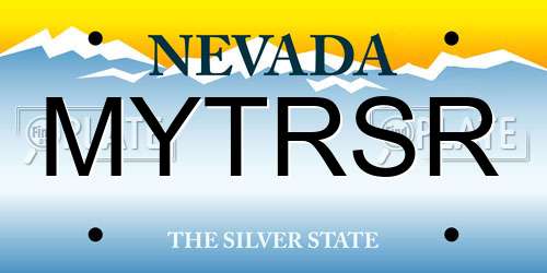 MYTRSR Nevada License Plate