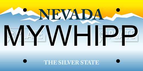 MYWHIPP Nevada License Plate