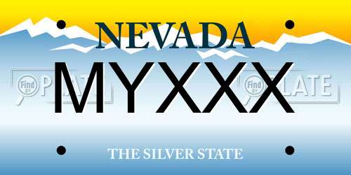 MYXXX Nevada License Plate