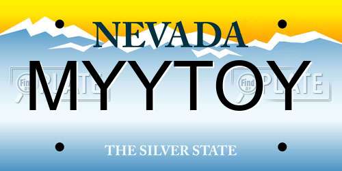 MYYTOY Nevada License Plate