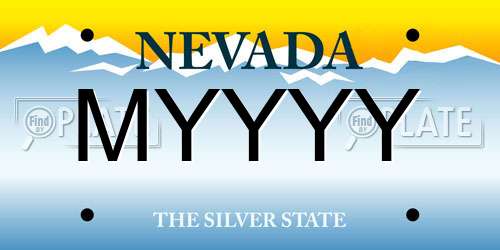 MYYYY Nevada License Plate