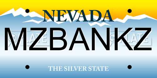 MZBANKZ Nevada License Plate