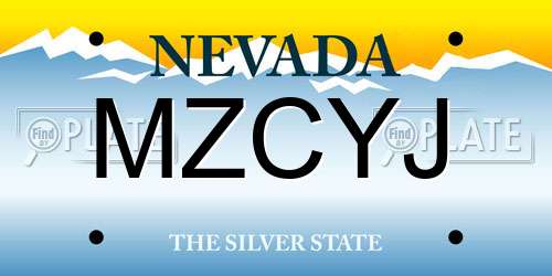 MZCYJ Nevada License Plate