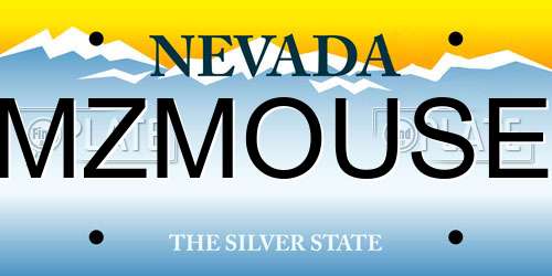MZMOUSE Nevada License Plate