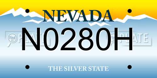 N0280H Nevada License Plate