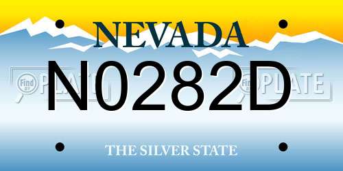 N0282D Nevada License Plate