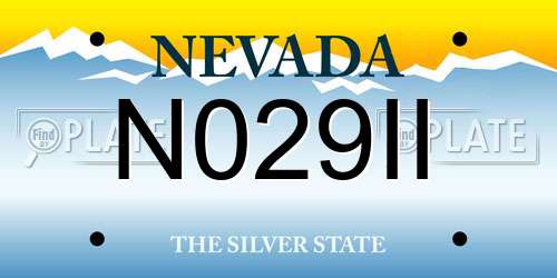 N029II Nevada License Plate