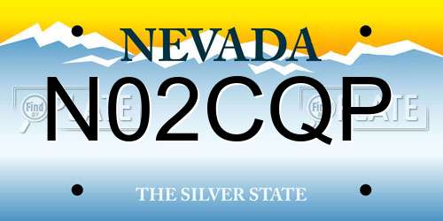 N02CQP Nevada License Plate