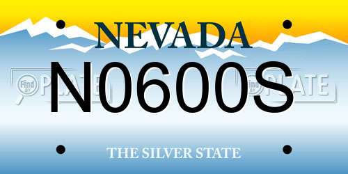 N0600S Nevada License Plate