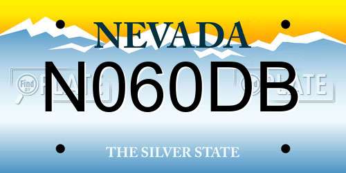N060DB Nevada License Plate