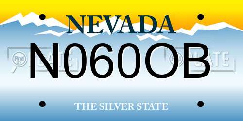N060OB Nevada License Plate