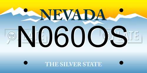 N060OS Nevada License Plate
