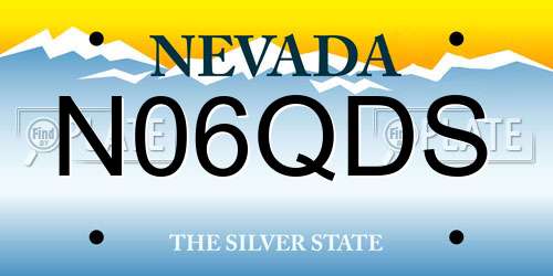 N06QDS Nevada License Plate