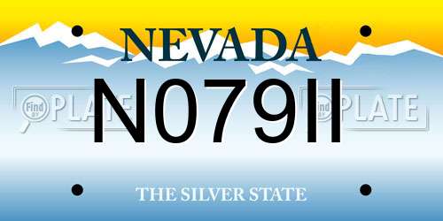 N079II Nevada License Plate