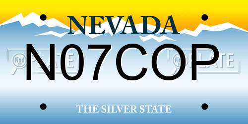N07COP Nevada License Plate