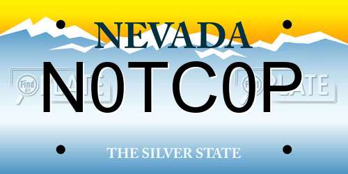 N0TC0P Nevada License Plate
