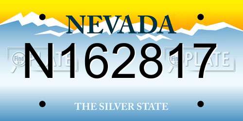 N162817 Nevada License Plate