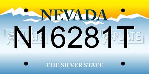 N16281T Nevada License Plate