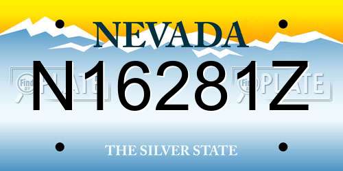 N16281Z Nevada License Plate