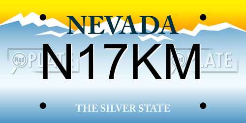 N17KM Nevada License Plate