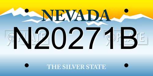 N20271B Nevada License Plate