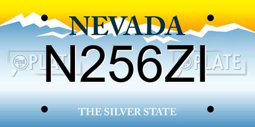 N256ZI Nevada License Plate