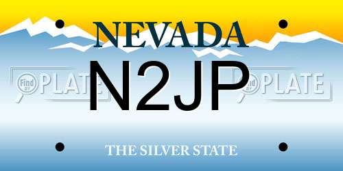 N2JP Nevada License Plate