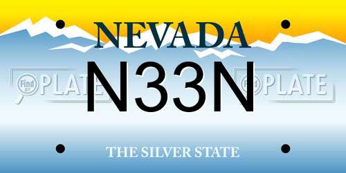 N33N Nevada License Plate