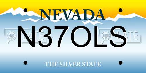 N37OLS Nevada License Plate