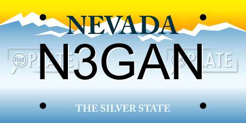 N3GAN Nevada License Plate