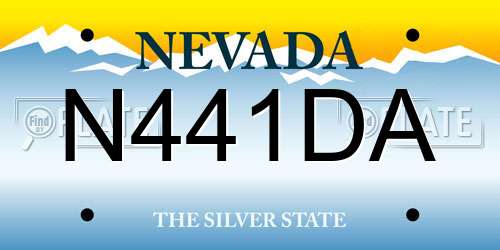 N441DA Nevada License Plate