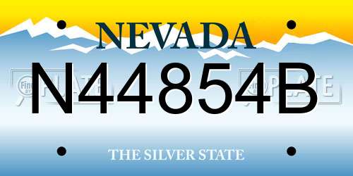 N44854B Nevada License Plate